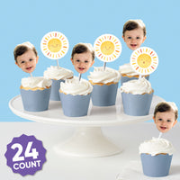 Custom Face Treat Decor - First Trip Around the Sun - 24 Ct