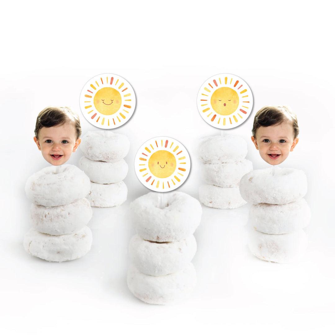 Custom Face Treat Decor - First Trip Around the Sun - 24 Ct