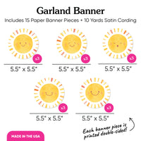 First Trip Around the Sun Garland Banner - 15 Pc