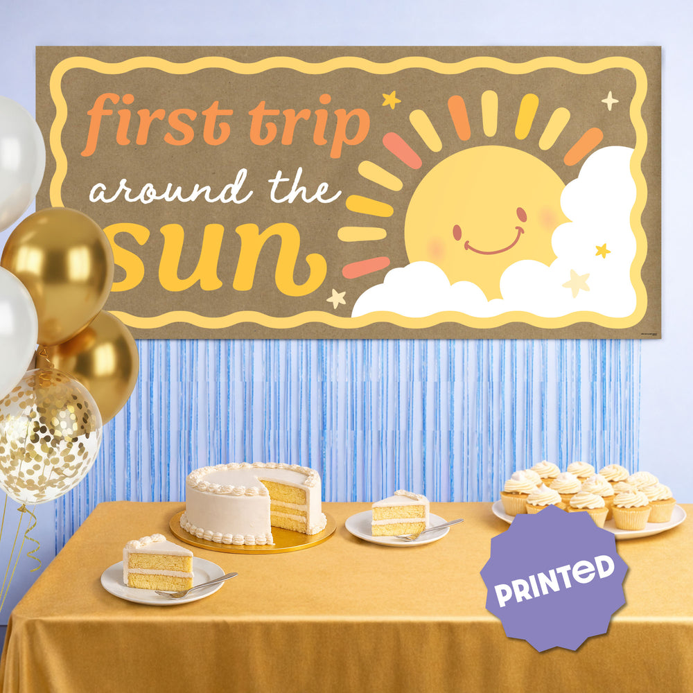 First Trip Around the Sun Kraft Banner