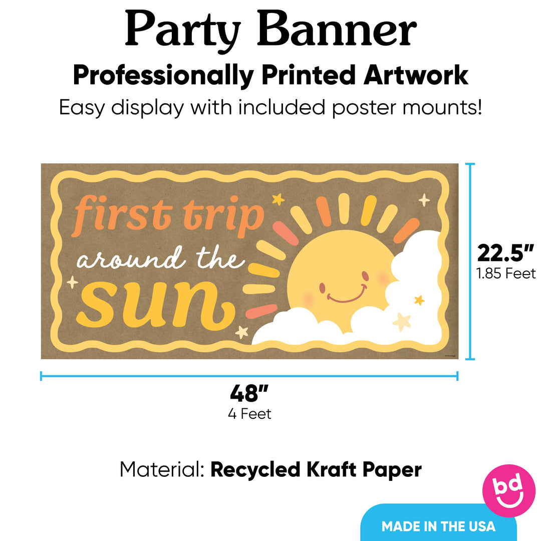 First Trip Around the Sun Kraft Banner