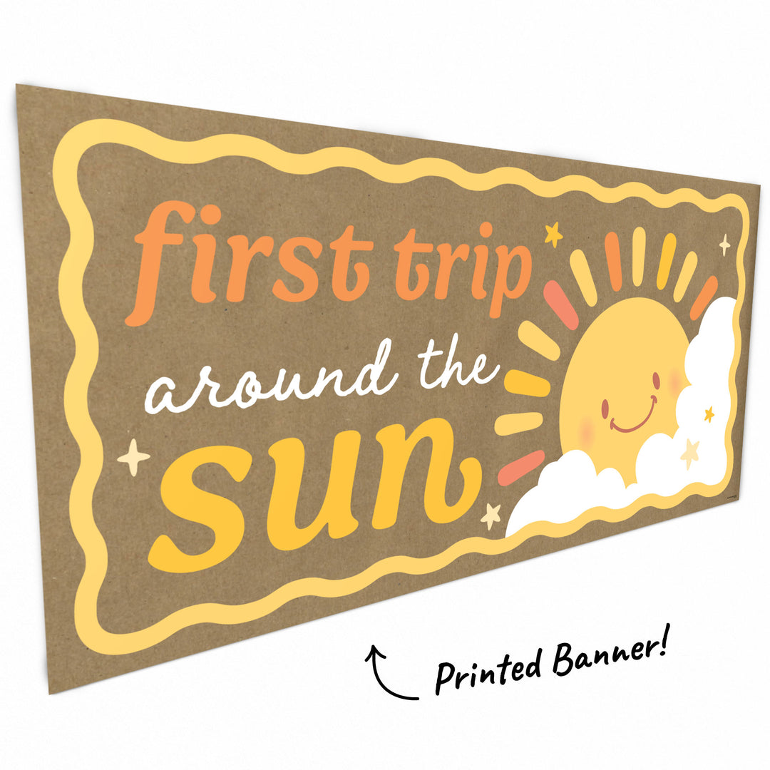 First Trip Around the Sun Kraft Banner