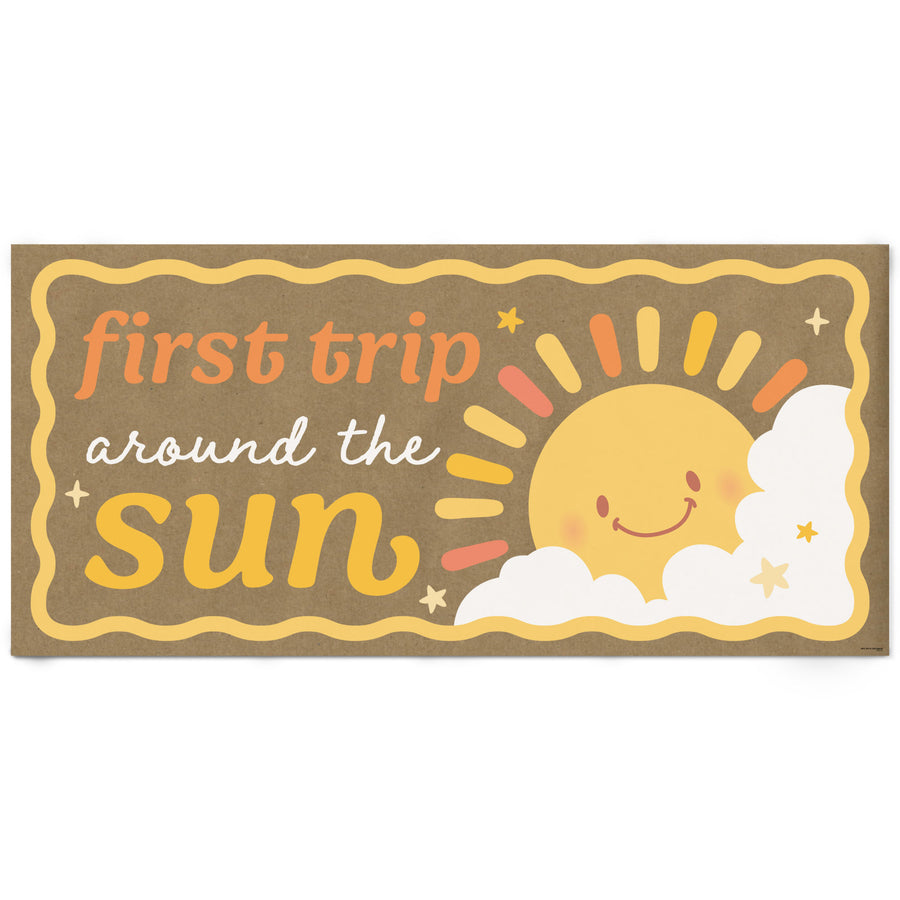 First Trip Around the Sun Kraft Banner