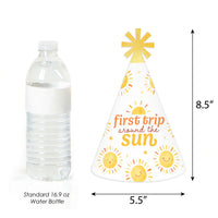 First Trip Around the Sun Cone Party Hats - Set of 8 (Standard Size)