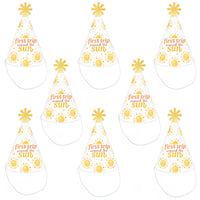 First Trip Around the Sun Cone Party Hats - Set of 8 (Standard Size)