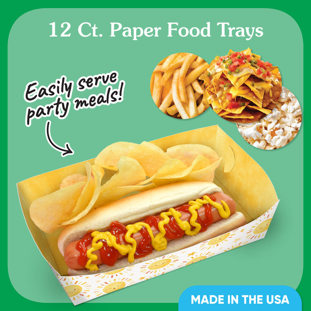 First Trip Around the Sun Paper Food Trays - 12 Ct