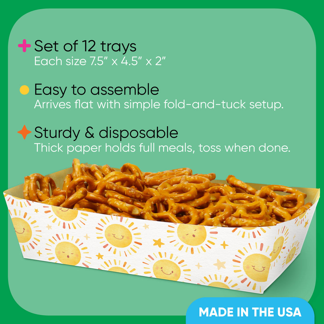 First Trip Around the Sun Paper Food Trays - 12 Ct