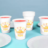 Custom Text Party Cups - First Trip Around the Sun - 16 Ct