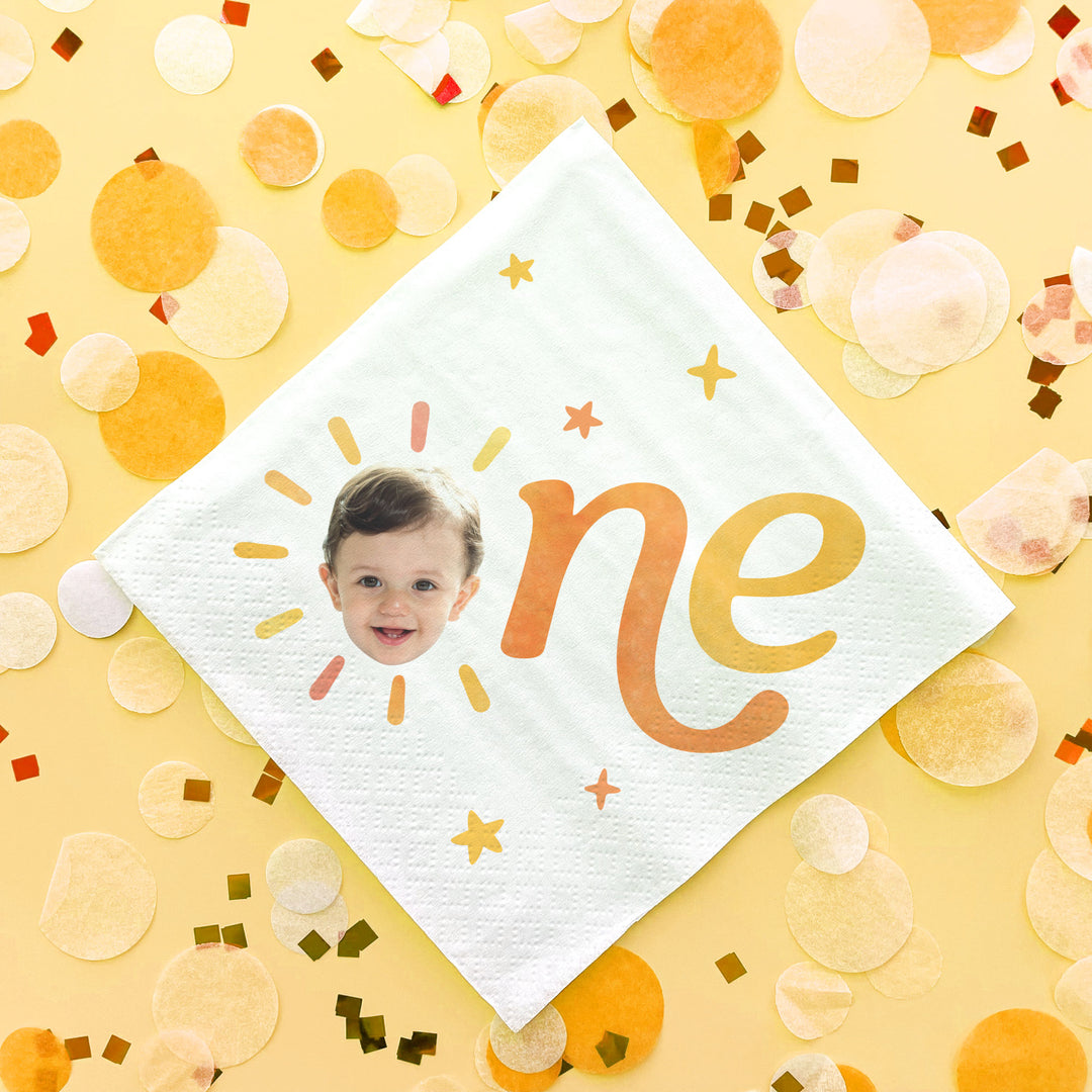 Custom Face Napkins - First Trip Around the Sun