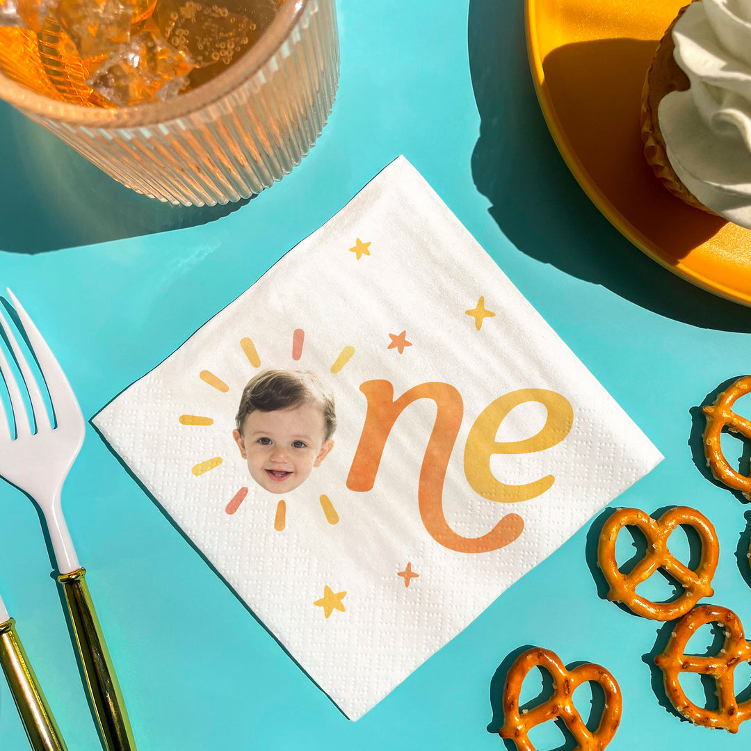 Custom Face Napkins - First Trip Around the Sun