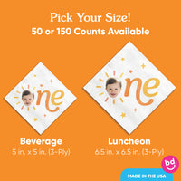 Custom Face Napkins - First Trip Around the Sun