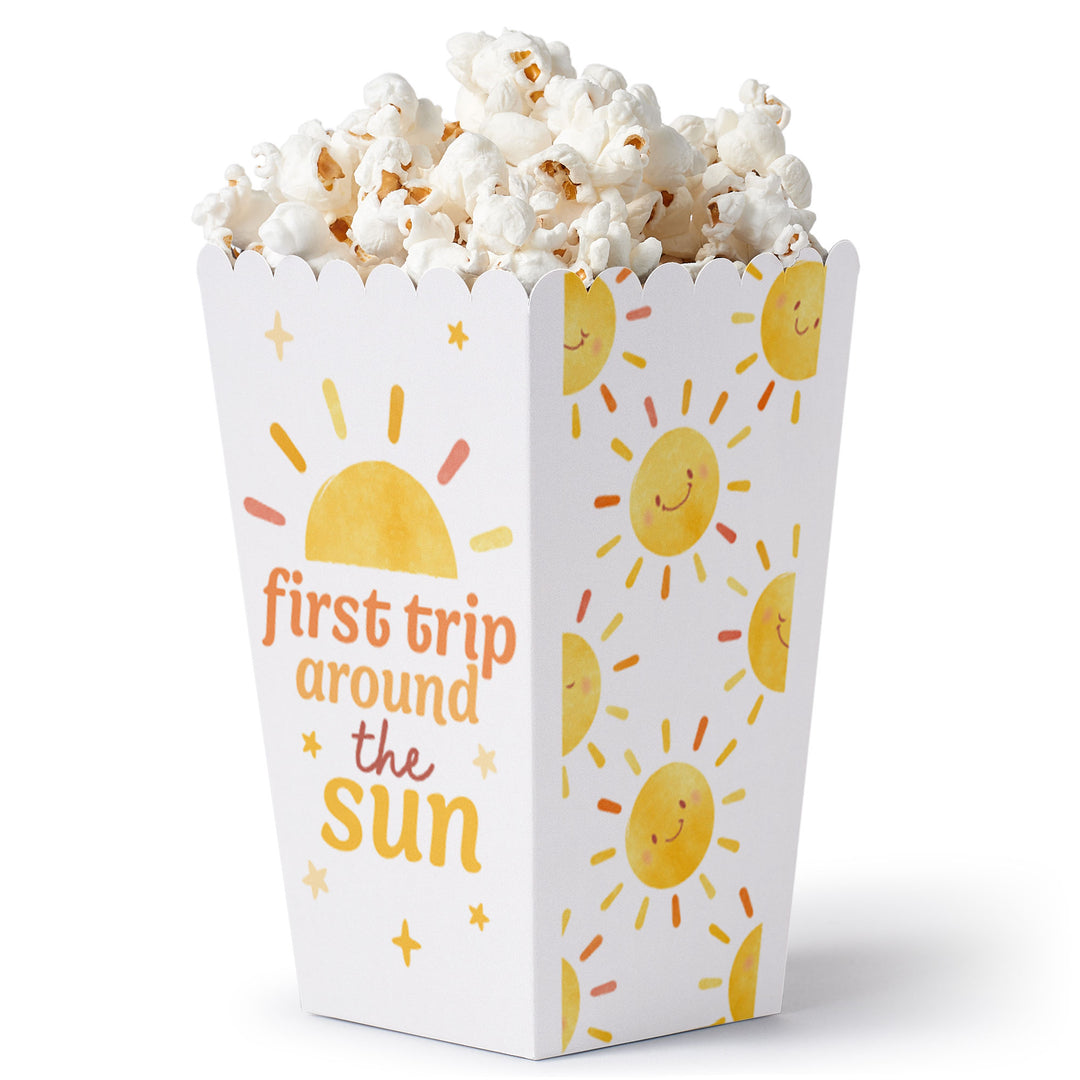 First Trip Around the Sun Popcorn Boxes - 12 Ct