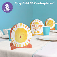 First Trip Around the Sun 3D Centerpieces - 8 Ct