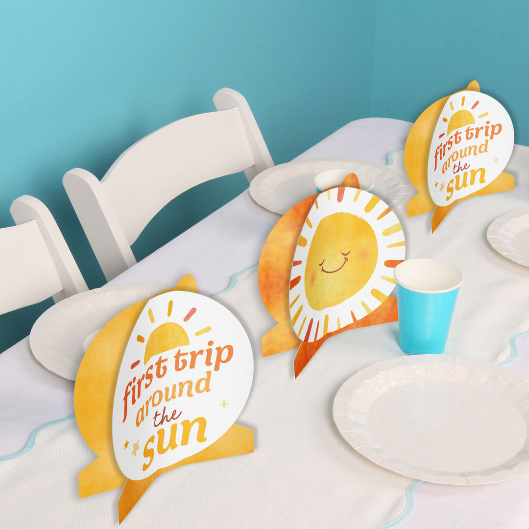 First Trip Around the Sun 3D Centerpieces - 8 Ct