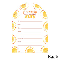 First Trip Around the Sun Shaped Fill-In Invitations - 12 Ct