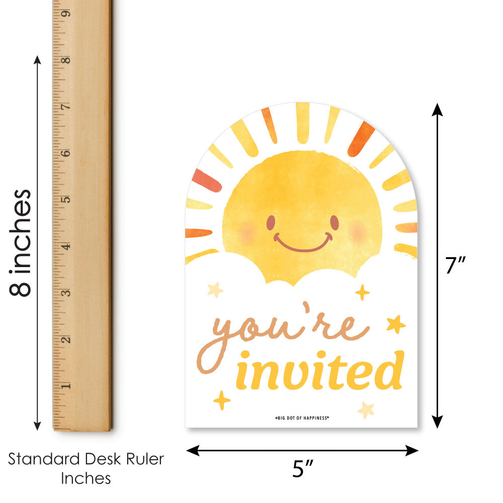 First Trip Around the Sun Shaped Fill-In Invitations - 12 Ct