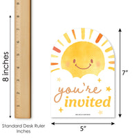 First Trip Around the Sun Shaped Fill-In Invitations - 12 Ct