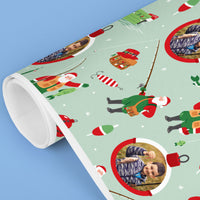 Custom Photo Wrapping Paper - Fishing Santa