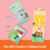 Fishing Santa Nifty Gifty Card Holders - 8 Ct