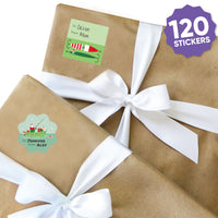 Fishing Santa To and From Stickers - 12 Sheets