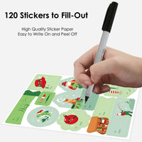 Fishing Santa To and From Stickers - 12 Sheets