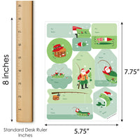 Fishing Santa To and From Stickers - 12 Sheets