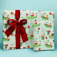 Fishing Santa - Wrapping Paper