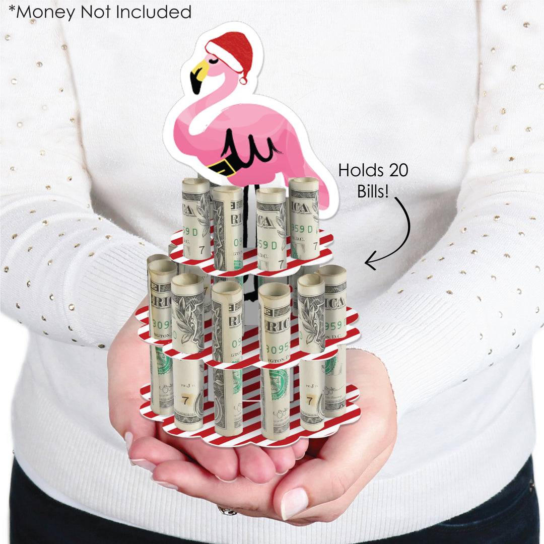 Flamingle Bells - DIY Tropical Christmas Party Money Holder Gift - Cash Cake