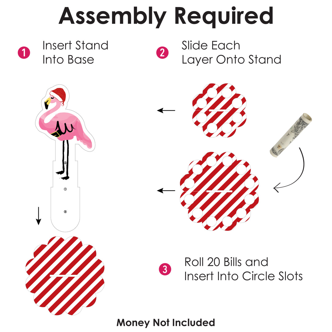 Flamingle Bells - DIY Tropical Christmas Party Money Holder Gift - Cash Cake