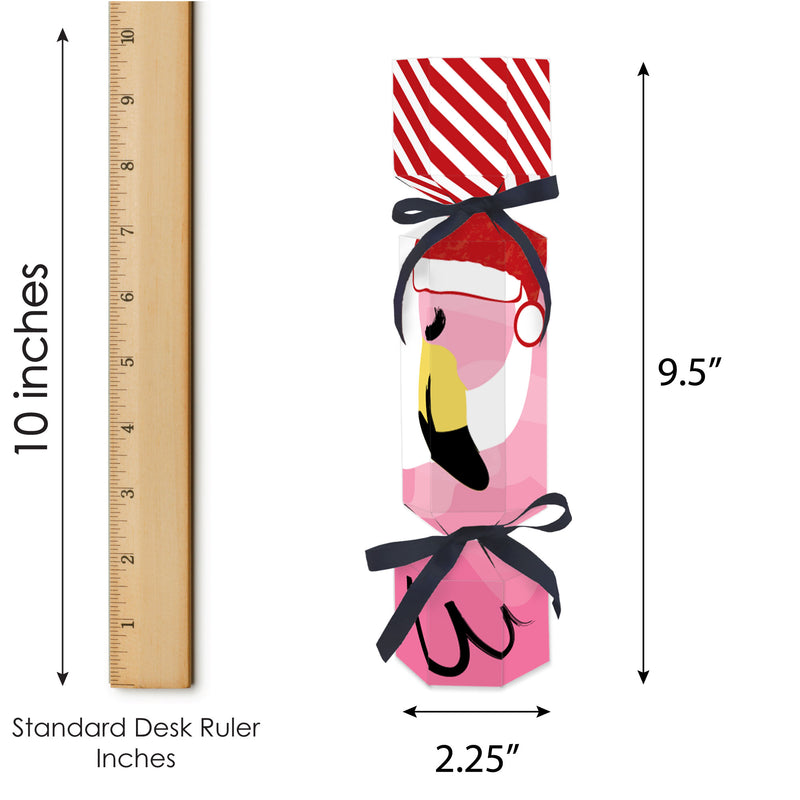 Flamingle Bells - No Snap Tropical Christmas Party Table Favors - DIY Cracker Boxes - Set of 12
