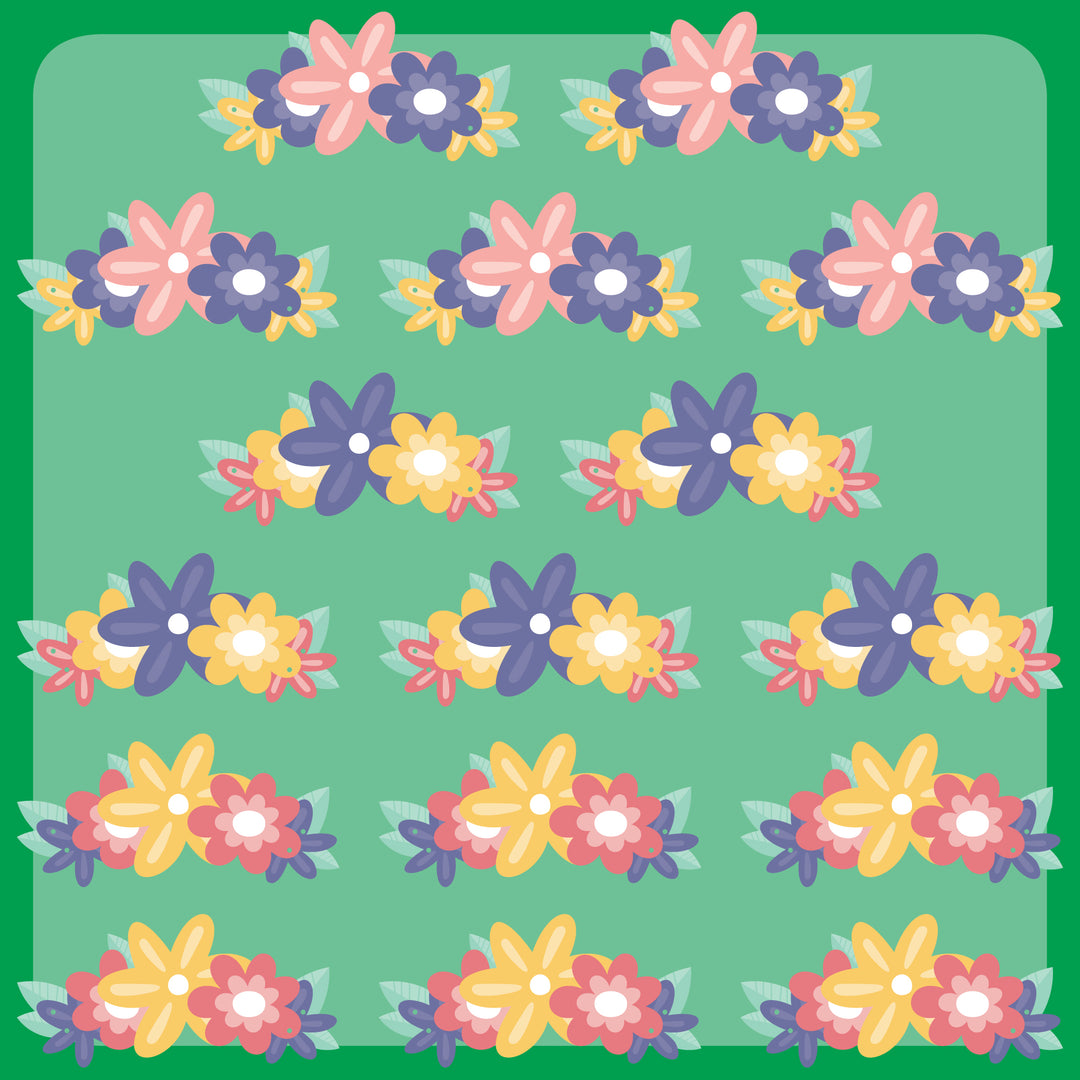 Paper Flower Crown Headbands - 16 Ct