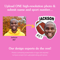 Custom Photo Football Temporary Tattoos - 12 Ct