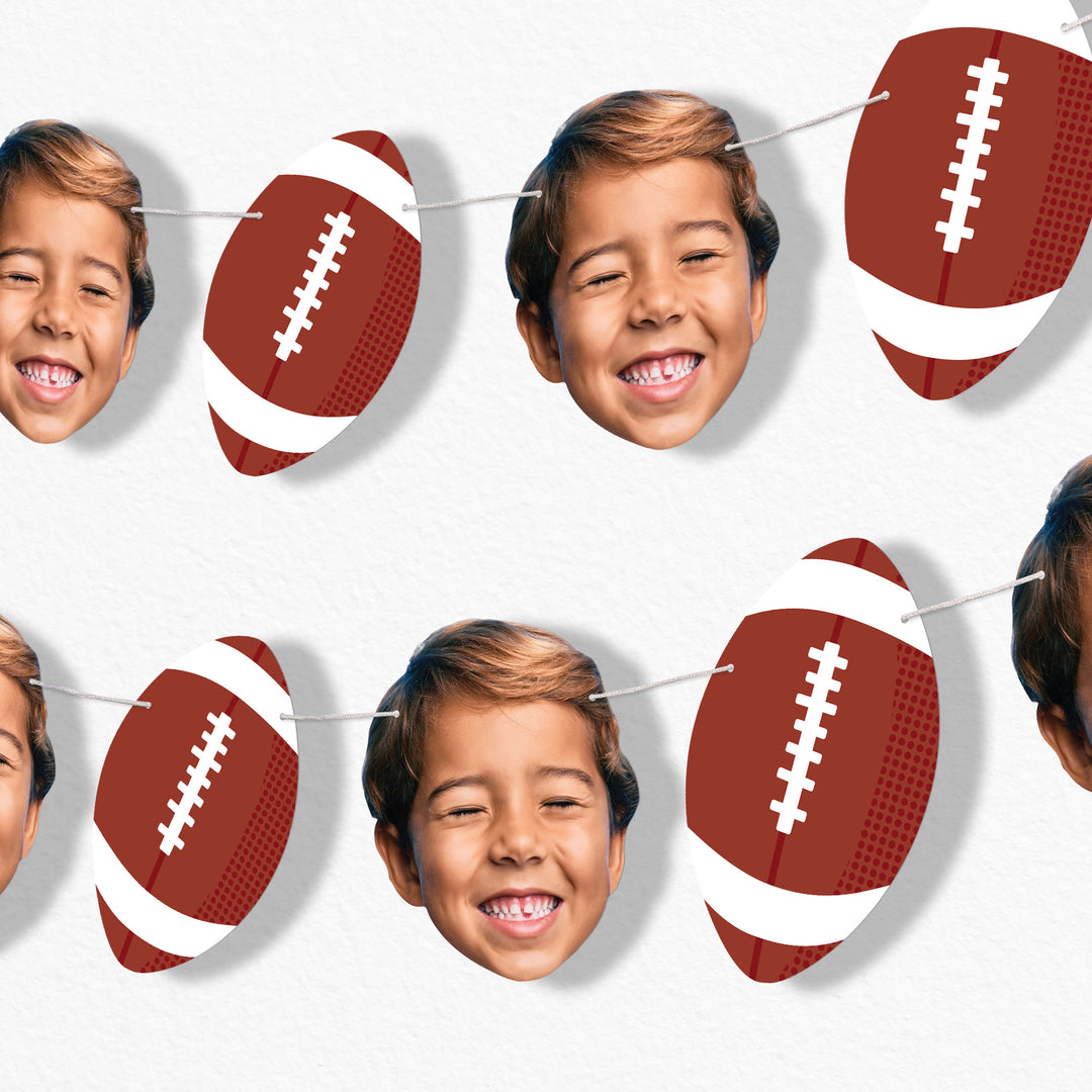 Custom Face Football Garland Banner