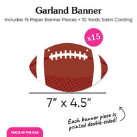 Football Garland Banner - 15 Pc