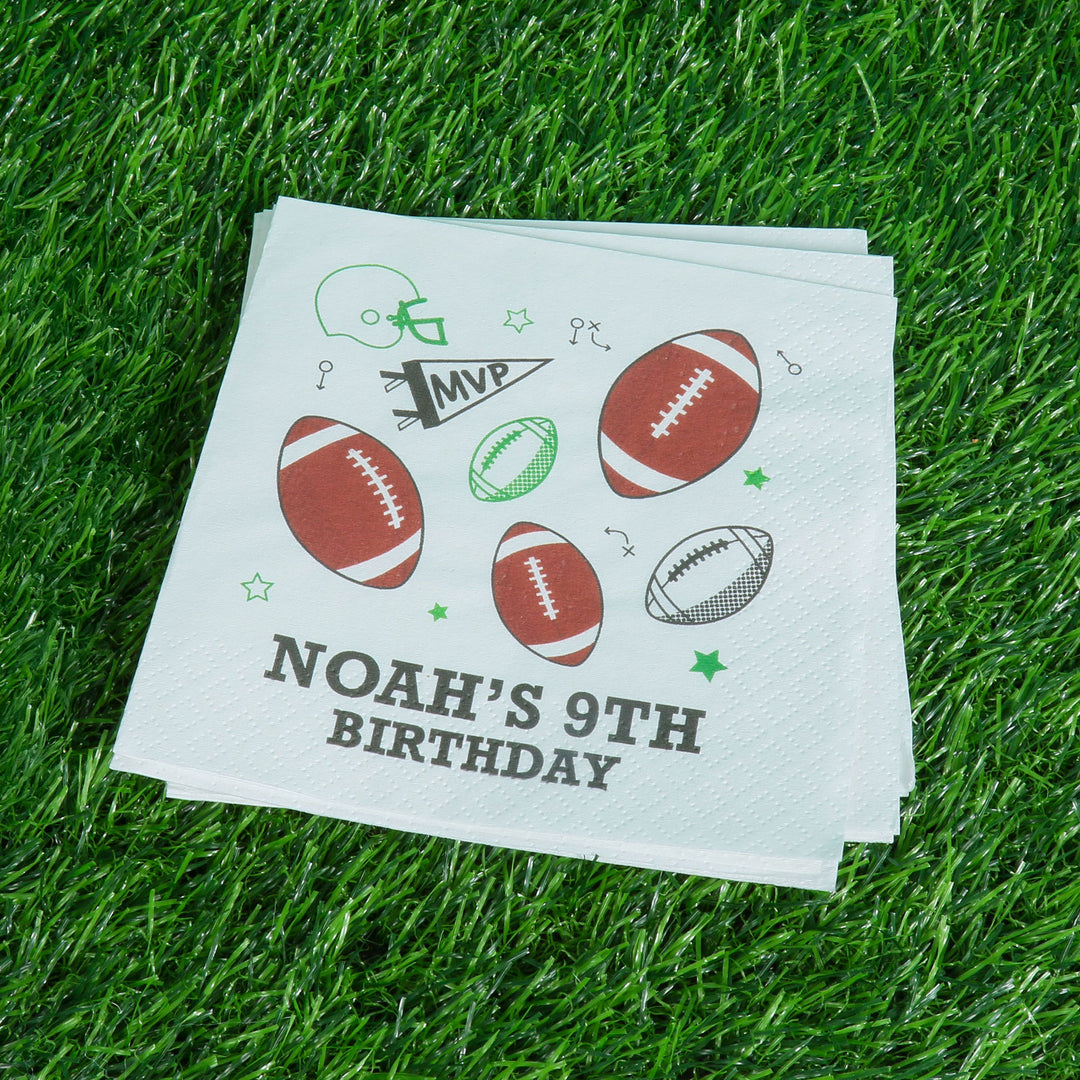 Custom Text Napkins - Football