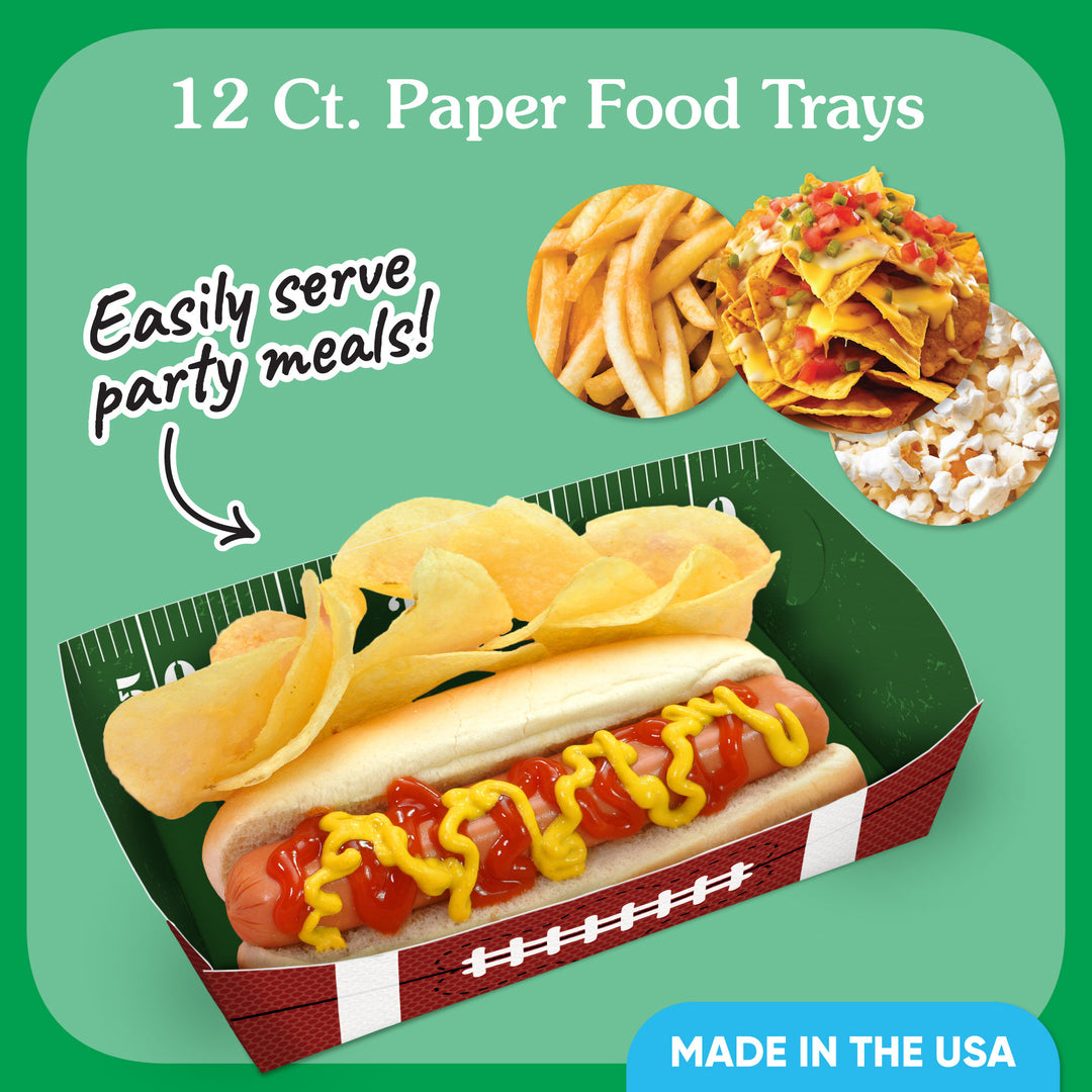 Football Party Paper Food Trays