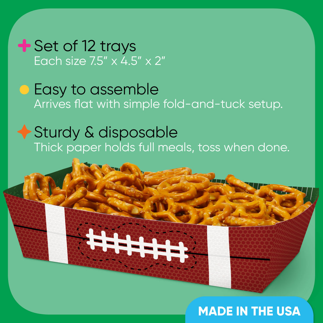 Football Party Paper Food Trays