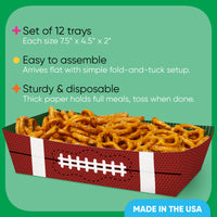 Football Party Paper Food Trays