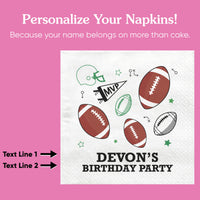 Custom Text Napkins - Football