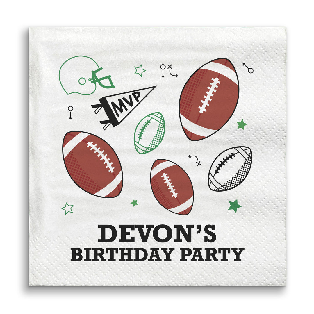 Custom Text Napkins - Football
