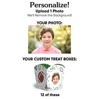 Custom Face Football Treat Boxes - 12 Ct