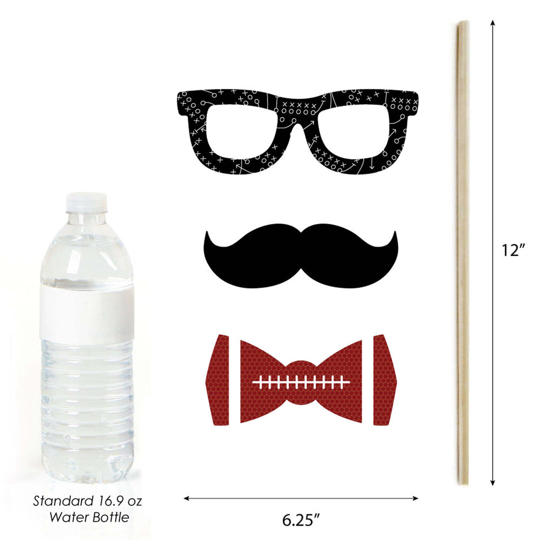 End Zone - Football - Baby Shower or Birthday Party Photo Booth Props Kit - 20 Count