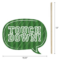 End Zone - Football - Baby Shower or Birthday Party Photo Booth Props Kit - 20 Count
