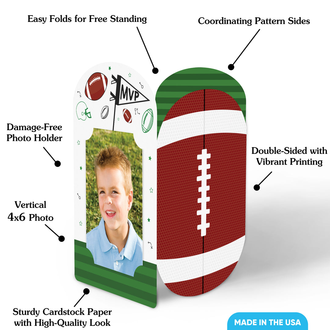 Football Photo Centerpieces - 8 Ct
