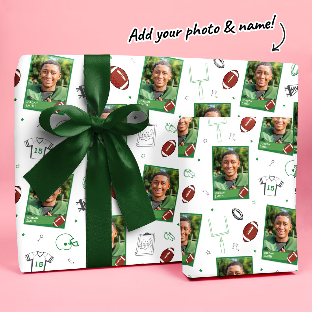 Custom Photo Wrapping Paper - Football