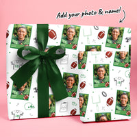 Custom Photo Wrapping Paper - Football