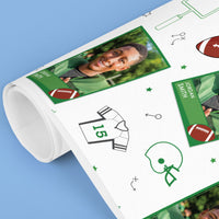 Custom Photo Wrapping Paper - Football