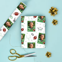 Custom Photo Wrapping Paper - Football