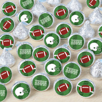 End Zone - Football - Baby Shower or Birthday Party Small Round Candy Stickers - Party Favor Labels - 324 Count