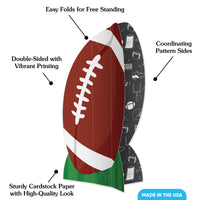 Football 3D Centerpieces - 8 Ct